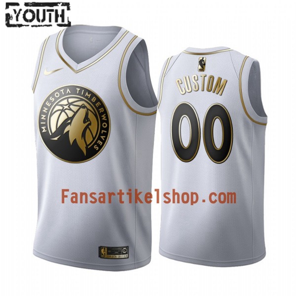 NBA Minnesota Timberwolves Trikot Benutzerdefinierte Nike 2019-2020 Weiß Golden Edition Swingman - Kinder NBA Minnesota Timberwolves Trikot Benutzerdefinierte Nike 2019-2020 Weiß Golden Edition Swingman - Kinder